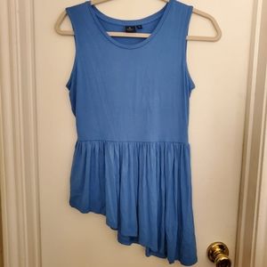 Kaari Blue Womens Asymmetrical Blouse Xsmall Womens Youth Summer